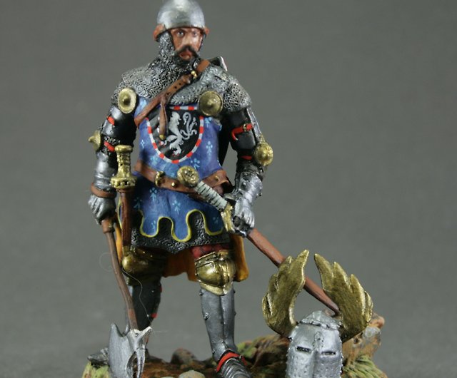 ヨーロッパの騎士手作りミニチュアアートモデル兵士54mm男性への ...