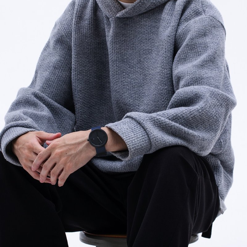 日本 YOT WATCH 40mm手錶 / 深藍色 - 男錶/中性錶 - 其他材質 多色