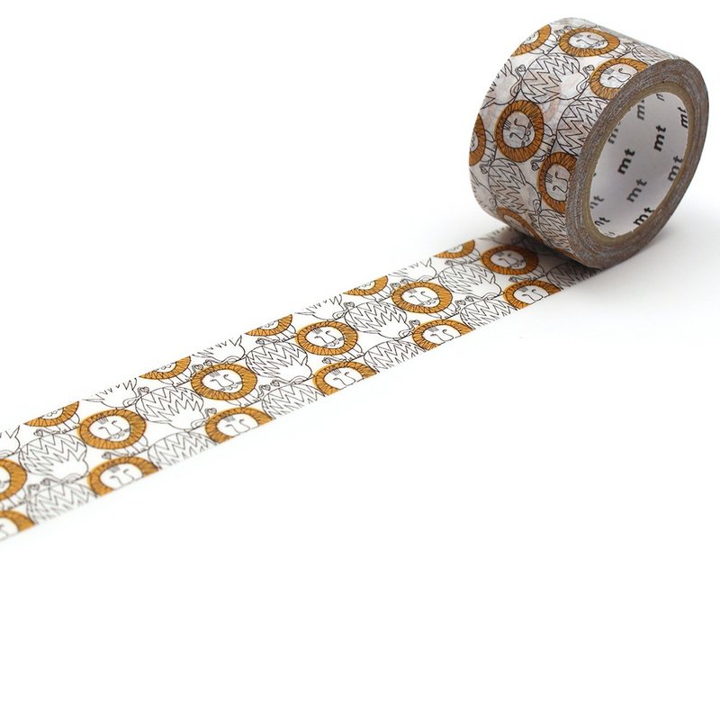 mt x Lisa Larson Masking Tape / Lion (MTLISA18) / 2022SS - Washi Tape - Paper Yellow