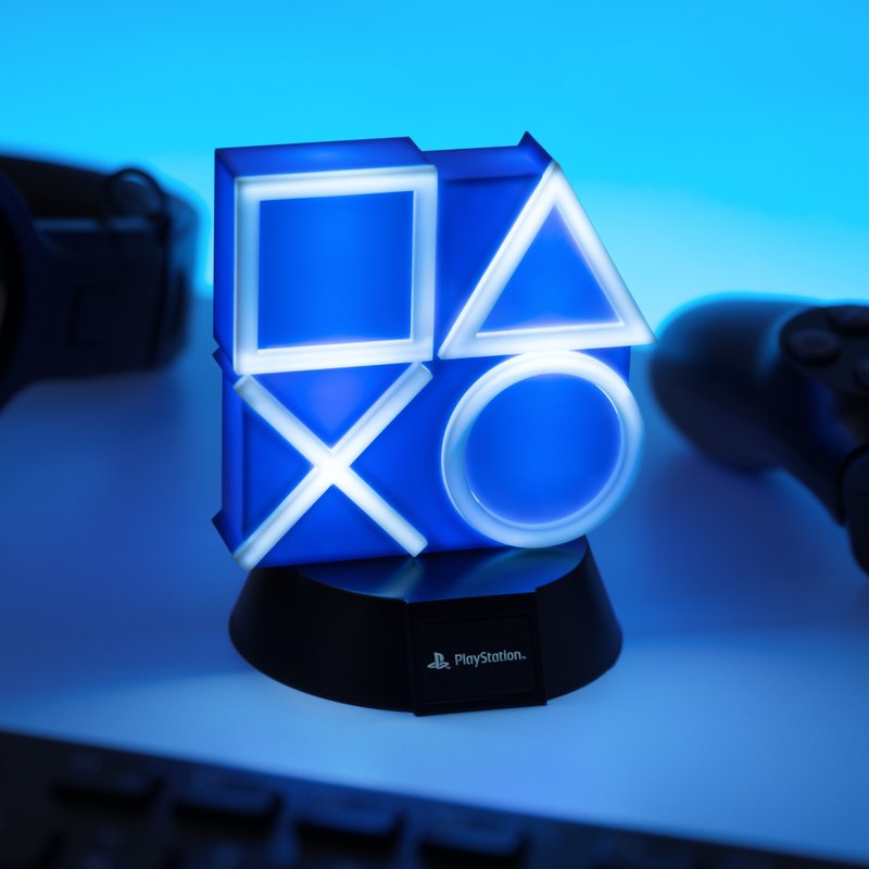 【Playstation配件】官方授權Playstation 5標誌 XS 小夜燈 - 燈具/燈飾 - 塑膠 藍色