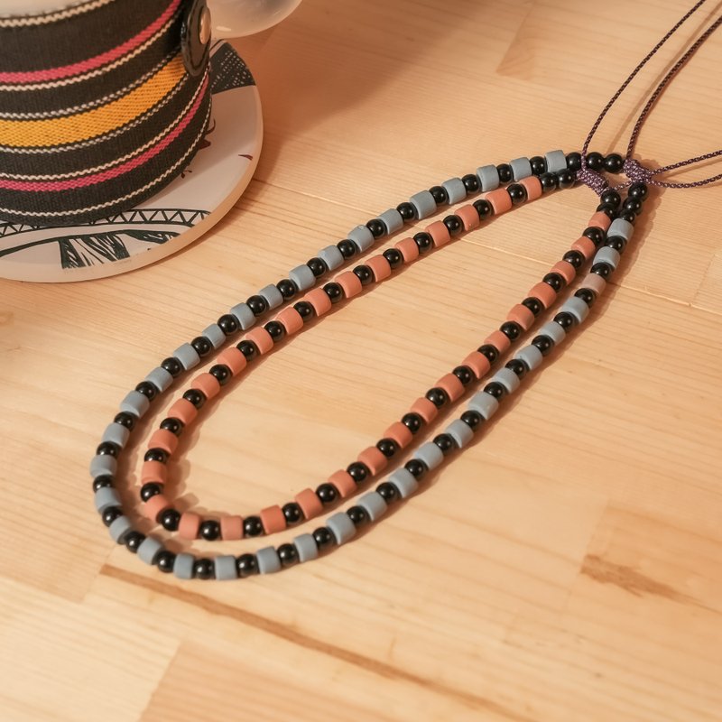 【原風藝站】雙色男女對鍊 | 原住民 族服 台灣印象 - 項鍊 - 陶 