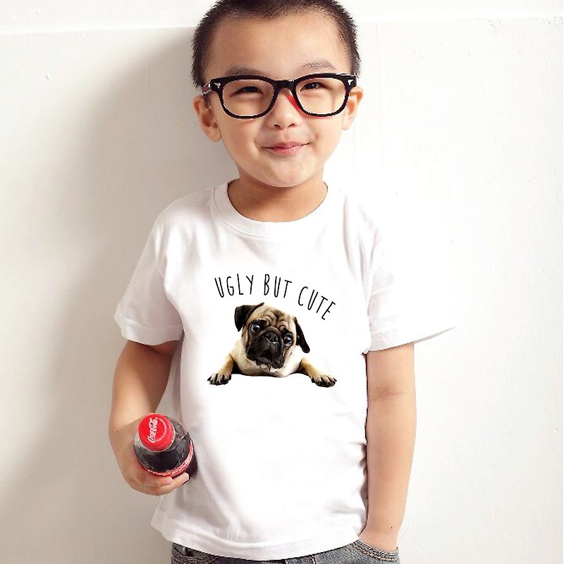 UGLY BUT CUTE PUG KID T SHIRT - Other - Cotton & Hemp White