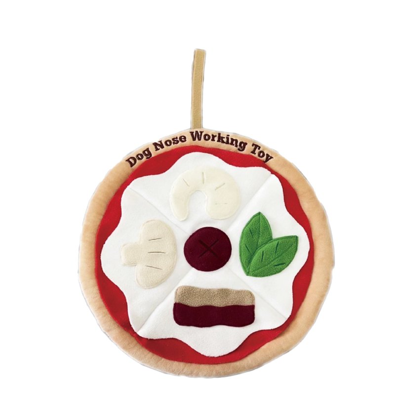 [Tibetan Food Toy Series] Mushroom Shrimp Pizza - Bite-resistant and wear-resistant toy V-PET doll - Pet Toys - Cotton & Hemp 