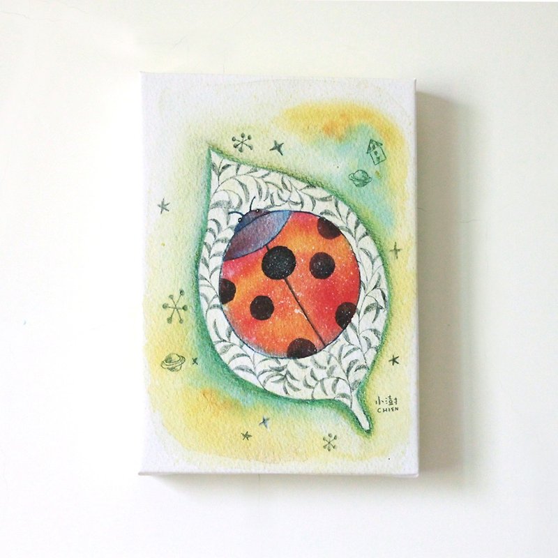 Ladybug frameless painting with art clay - Posters - Cotton & Hemp 