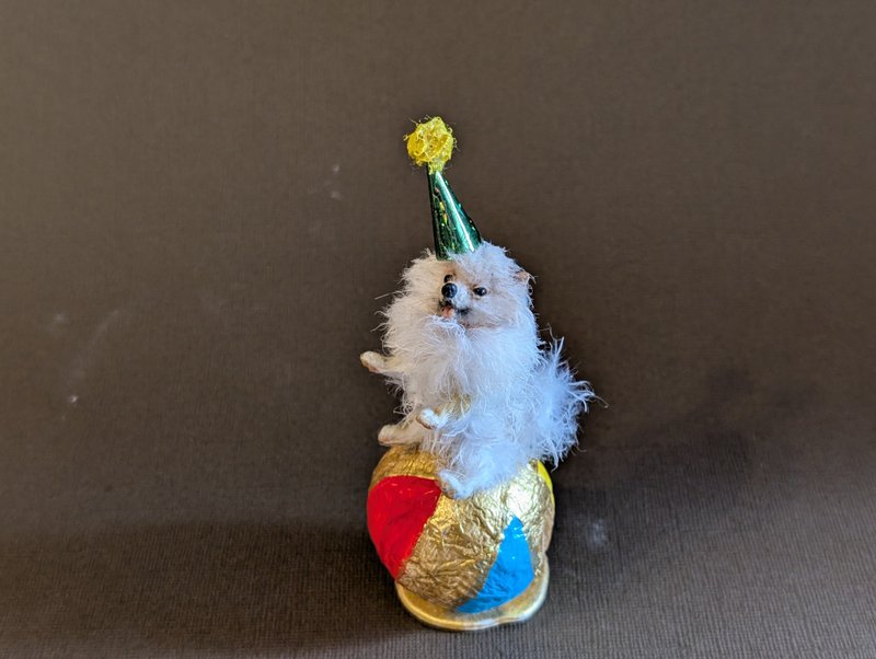 Spitz Snezhok. Crocheted. 3,5 cm. - 玩偶/公仔 - 其他材質 白色