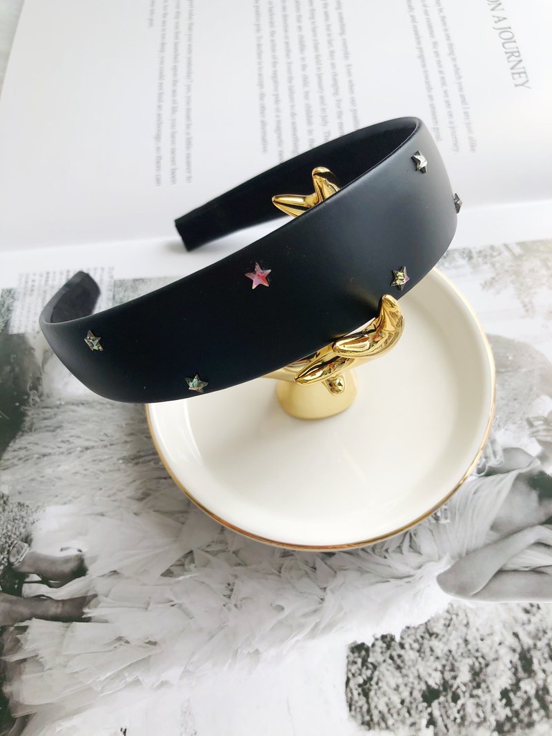 原創星星款髮箍 - 髮夾/髮圈 - 鑽石 黑色