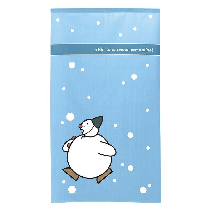 Japanese made コスモ long door curtain ice and snow paradise - ม่านและป้ายประตู - ไฟเบอร์อื่นๆ หลากหลายสี