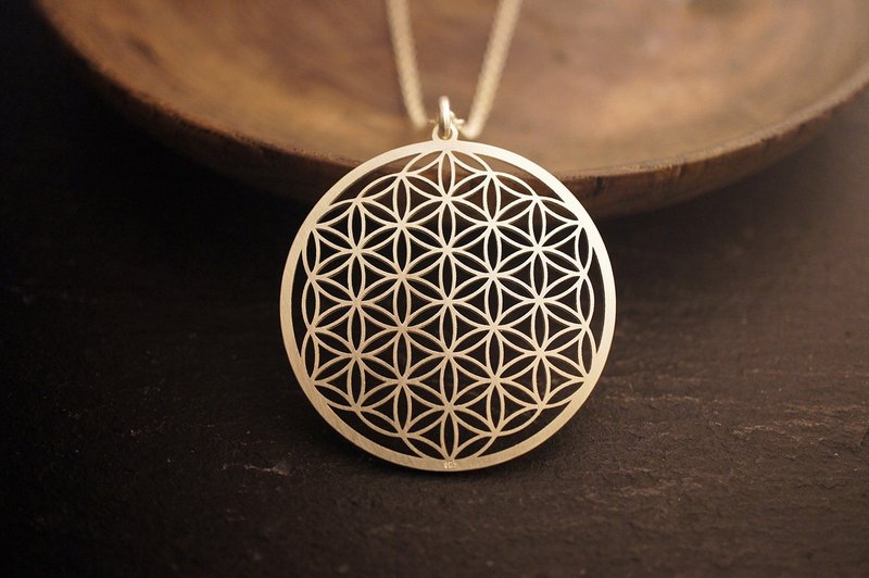 925 Sterling Silver Full Version Flower of Life Pendant (P386) - Necklaces - Sterling Silver Silver