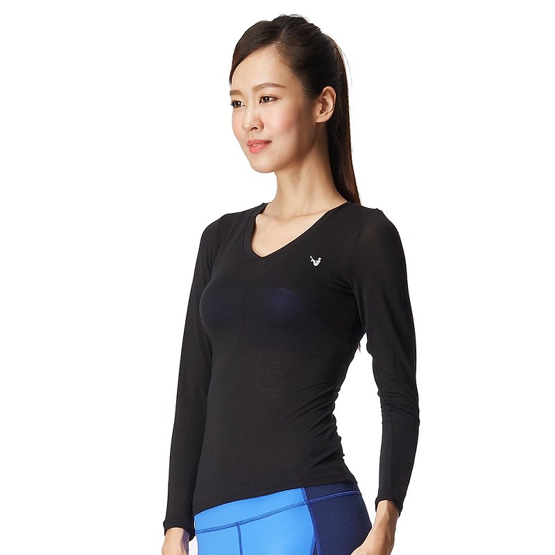 [MACACA] Warm winter soft silk cotton heating gown - BTT3011 - Women's Yoga Apparel - Other Man-Made Fibers Black