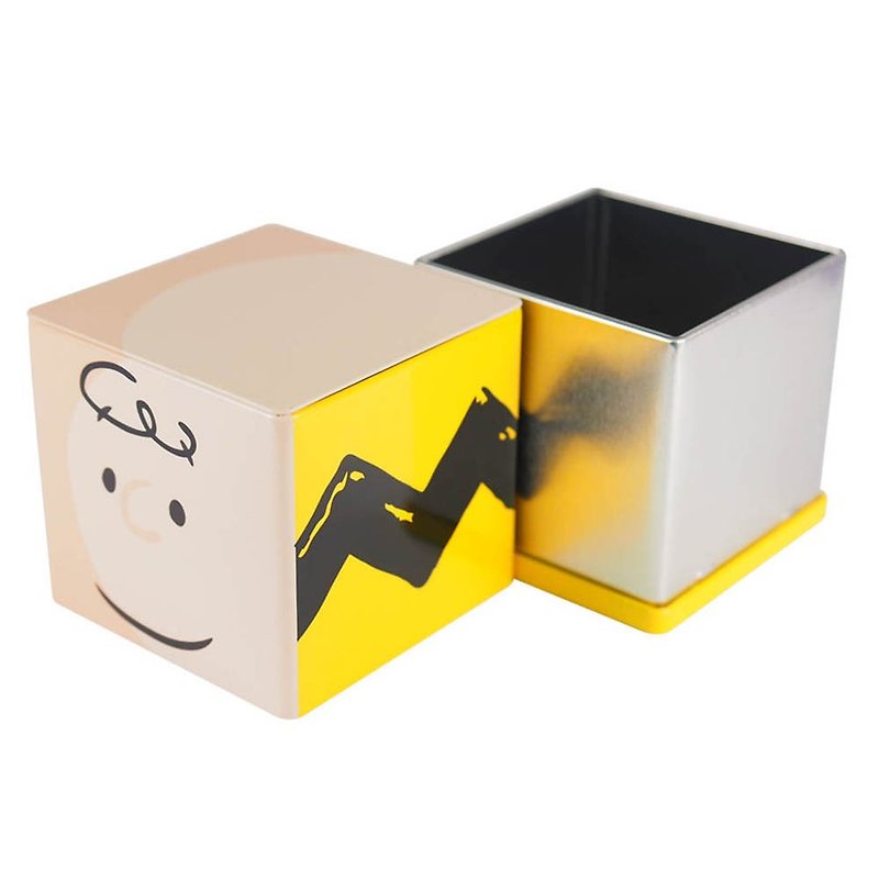 Snoopy tin storage box-Charlie Brown [Hallmark-Peanuts Snoopy storage other] - กล่องเก็บของ - โลหะ หลากหลายสี