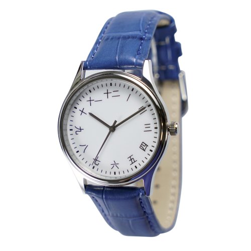 S and M watch 日文數字手錶 藍色錶帶 中性 全球免運