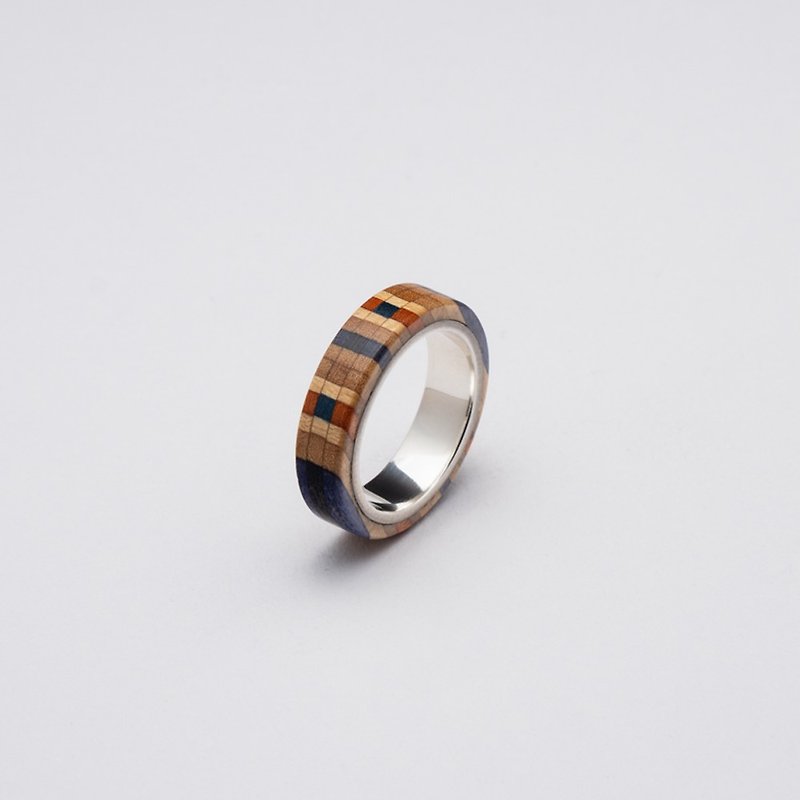 寄木樣式戒指R0410001 - 戒指 - 木頭 多色