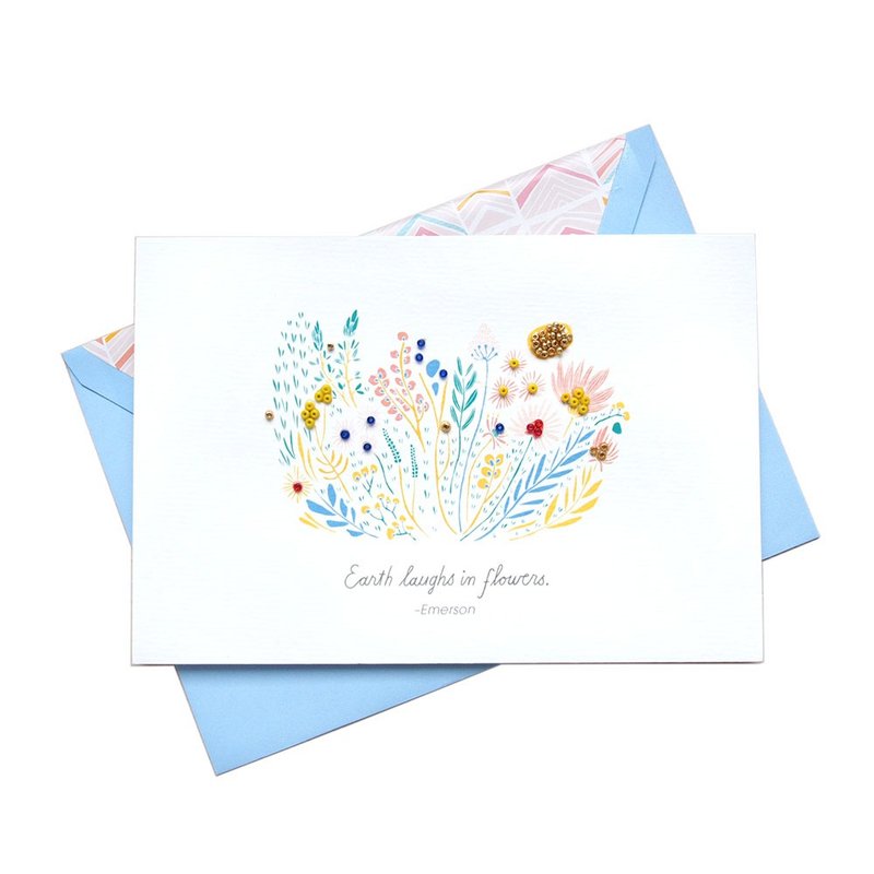 花朵是大地的笑容【Hallmark-Signature經典手工卡片 多用途】 - 卡片/明信片 - 紙 多色
