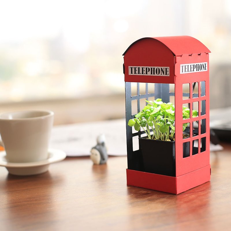 LED植栽燈 電話亭+拇指西瓜栽培套組 - 植栽/盆栽 - 植物．花 紅色