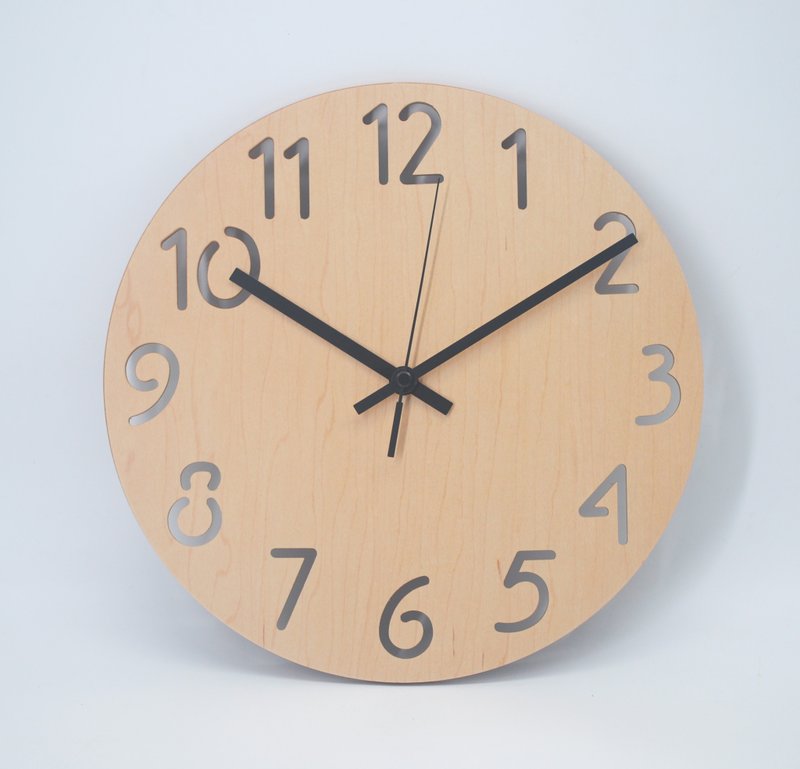 Mod - Dark Wood Grain Silent Clock Calm Natural Wall Clock Silent - Clocks - Wood Brown