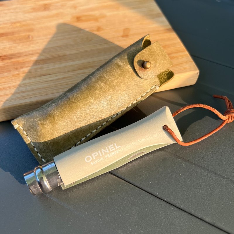 露營皮革/ opinel 摺刀皮套 / 刀套 no 8可訂製 - 露營用品 - 真皮 綠色