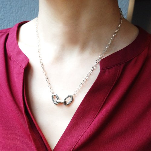 mittag jewelry｜公平貿易珠寶 trinity necklace 三環項鍊 | 925銀 限量 設計師手作 個性項鍊