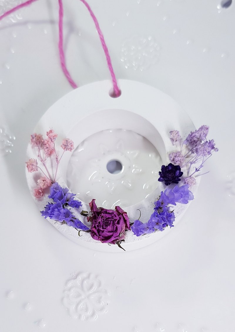 [MissFeng] Handmade Rose Wreath Aroma Stone - with 10ml Fragrance - Christmas Exchange Gift - น้ำหอม - วัสดุอื่นๆ 