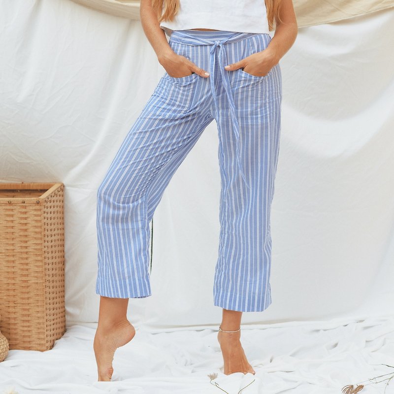 Blue Cotton pants - Women's Pants - Cotton & Hemp Blue