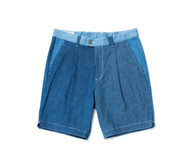 NAIVE DENIM SHORT SLACKS - 設計館SYNDRO 男長褲/休閒褲- Pinkoi