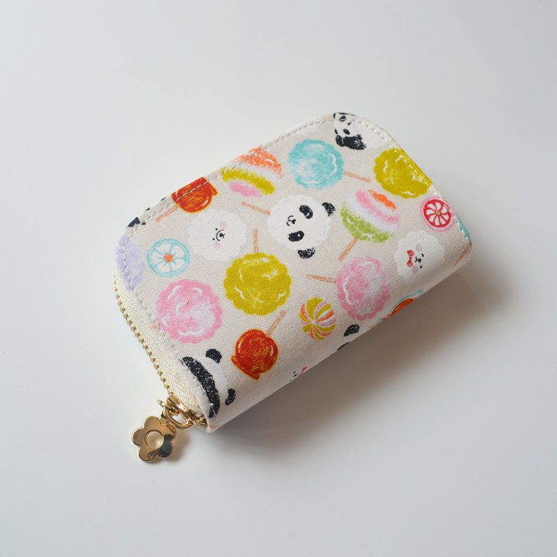 Card Holder/ Simple Coin Purse/ Panda - กระเป๋าใส่เหรียญ - ผ้าฝ้าย/ผ้าลินิน 