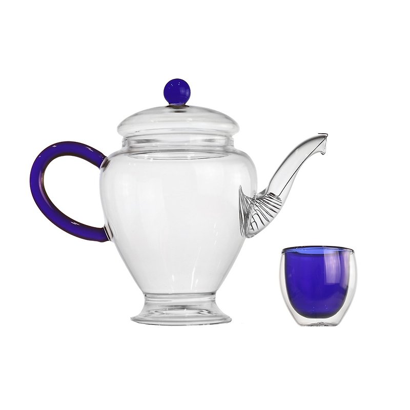 舞色系列 茶組-寶藍 - 茶壺/茶杯/茶具 - 玻璃 藍色