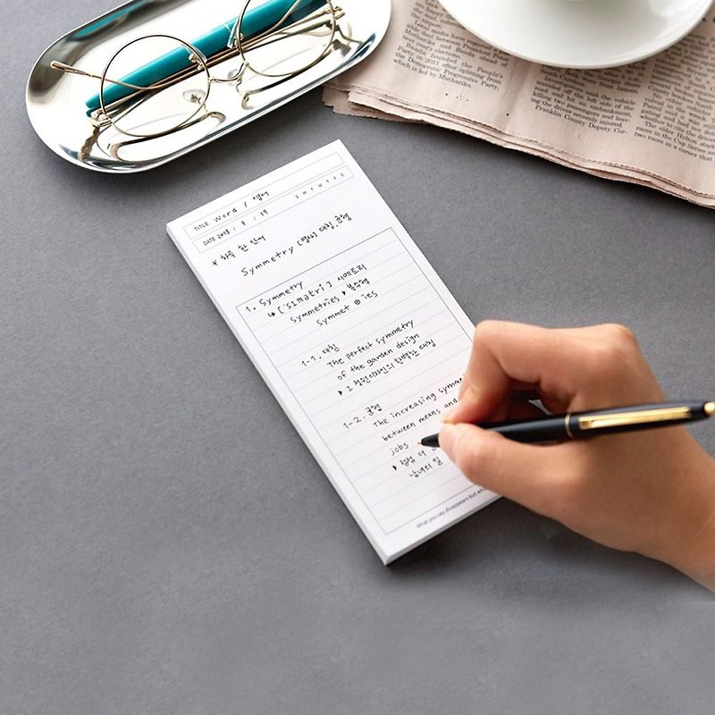 Funnymade note paper note V2-S-6mm horizontal line, FNM36441 - กระดาษโน้ต - กระดาษ ขาว