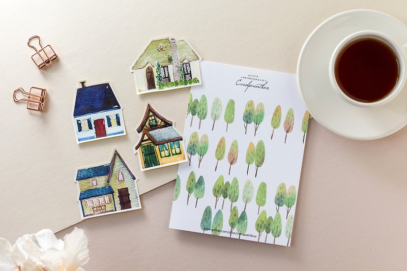 Kairuo Forest Town / Small House III Sticker Pack - Stickers - Paper 