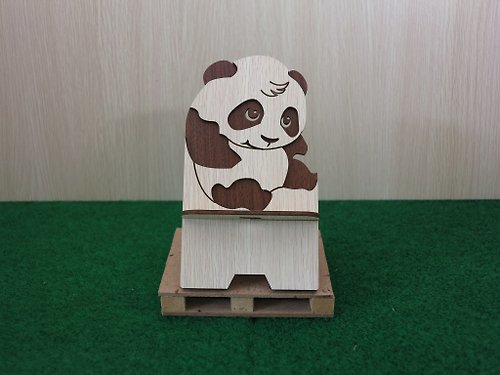木頭方程式 【教師節禮物】木頭手機座─熊貓