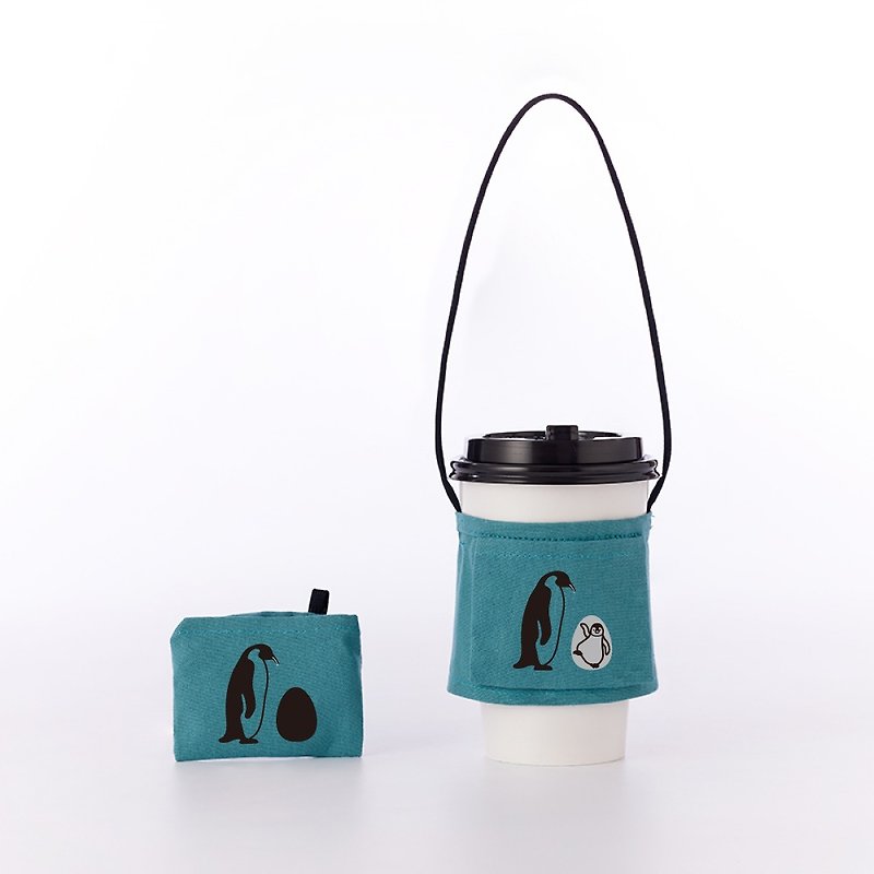 YCCT environmentally friendly beverage bag classic model - Penguin - patented storage, no need to worry about forgetting to bring it - ถุงใส่กระติกนำ้ - ผ้าฝ้าย/ผ้าลินิน หลากหลายสี