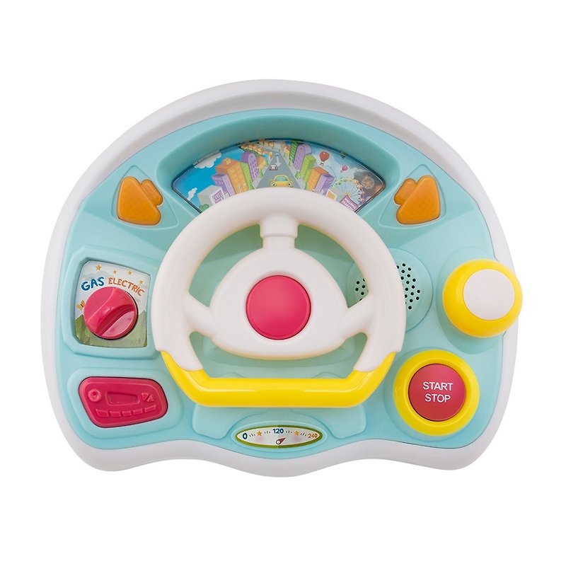 Baby sound and light driving music (with parent-child play card + gift box packaging) Children's Day gift recommendation - Kids' Toys - Plastic Blue
