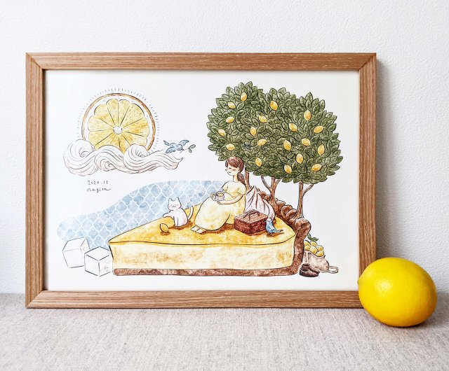白猫の華　1点もの　アクリル画　A4　アート　額付き　送料無料 白猫の華 1点もの アクリル画 A4 アート 額付き 送料無料