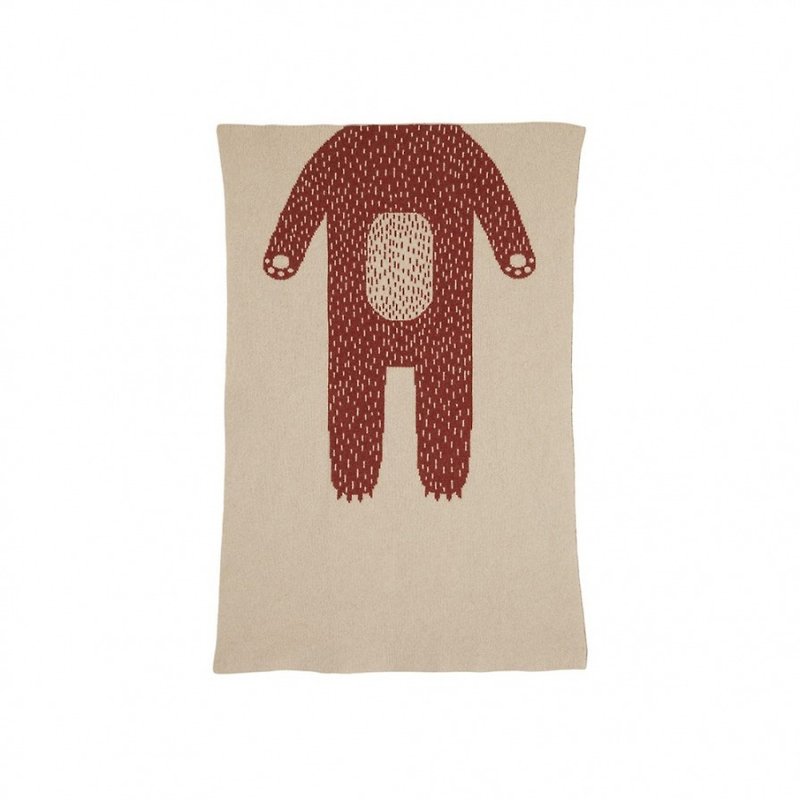 Bear Pure Wool Carpet - Camel | Donna Wilson - Blankets & Throws - Wool Brown