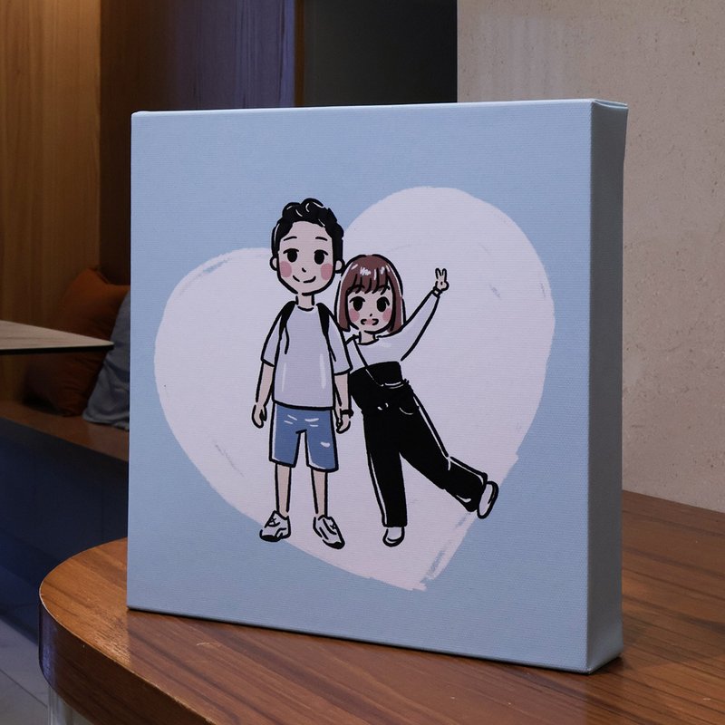 Environmentally friendly frameless painting x desktop x wall-mounted | customized x Valentine's Day x birthday | customized according to drawing - โปสเตอร์ - ไม้ หลากหลายสี