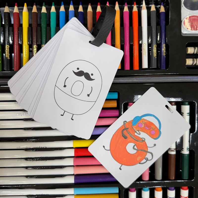 【全新推出】數字塗色學習卡組 /早教數字教材/美勞材料 - 插畫/繪畫/寫字 - 塑膠 