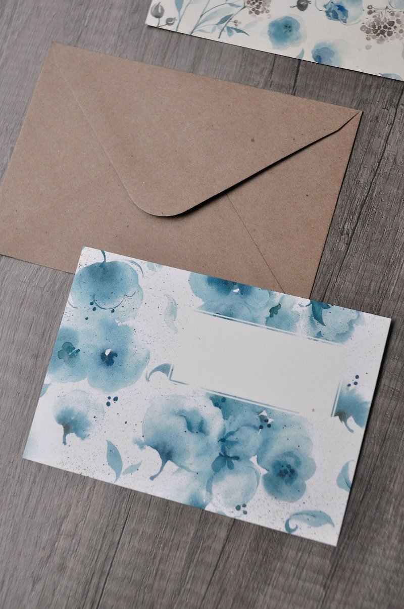 我想對你說...萬用卡 ZeroMimi X B.Flower系列---靈魂的重量 - 心意卡/卡片 - 紙 藍色