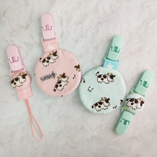 QQ rabbit 手工嬰幼兒精品 彌月禮盒 音樂乳牛-2色可選。3件組。可單買 (可繡名字)