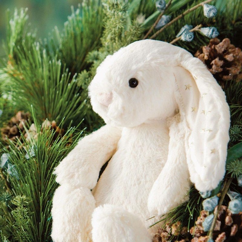 Jellycat Bashful Twinkle Bunny 31cm - ตุ๊กตา - เส้นใยสังเคราะห์ ขาว