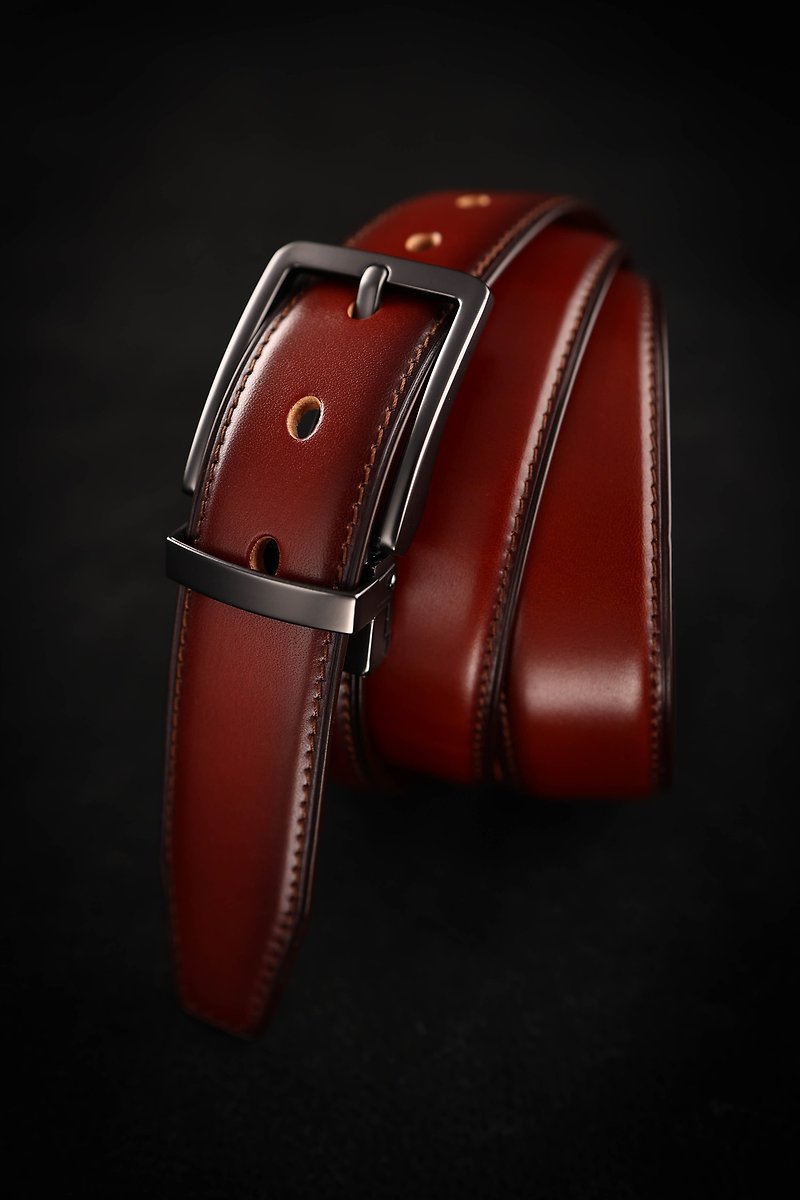 ARTISAN – Italian gradient vegetable tanned leather Belt - เข็มขัด - หนังแท้ 