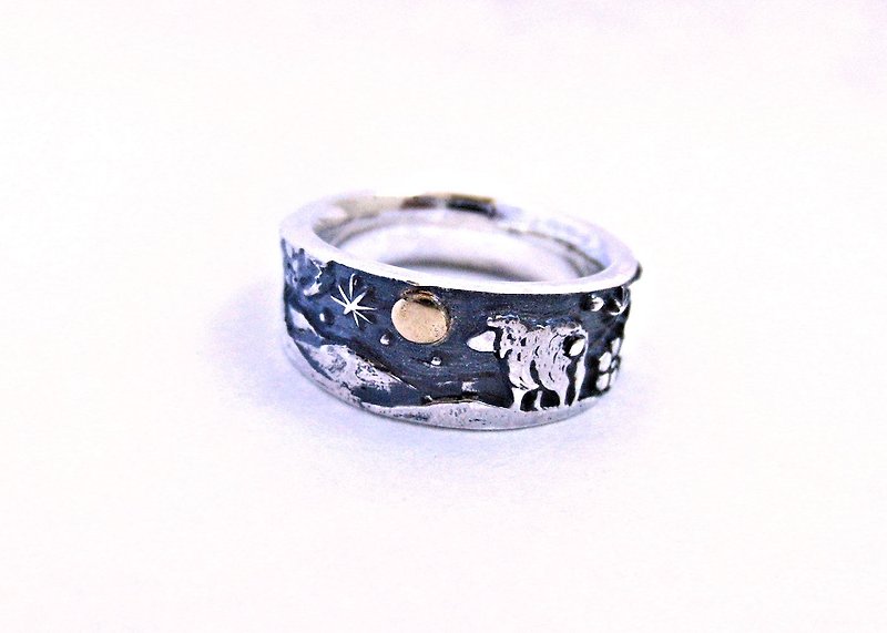 シルバーリング　月の絆　羊 - 戒指 - 其他金屬 銀色