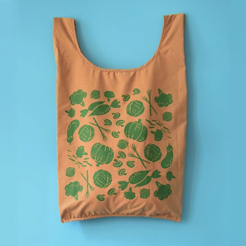 市場背心袋/菜市場/菠菜綠 - 手提包/手提袋 - 棉．麻 綠色