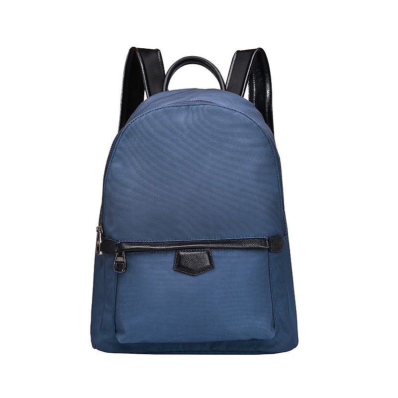 Simple and fresh water repellent backpack / shoulder bag / black / gray / blue - กระเป๋าเป้สะพายหลัง - วัสดุกันนำ้ สีเงิน
