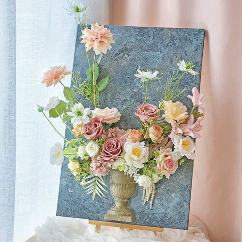 花の絵画 金属製フレーム付き 148372c19e798fd7cdf5cf0b4e1ed7