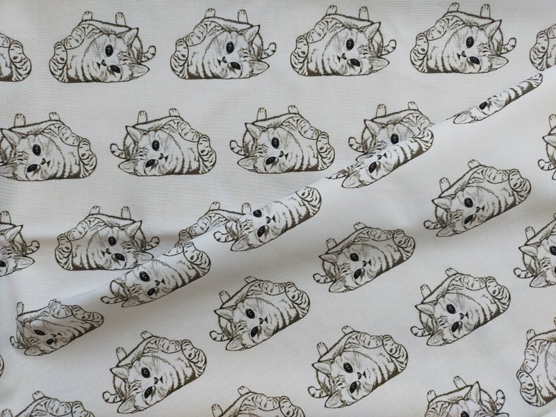 Fabric / cat pattern / width 110cm x 100cm~ - Other - Cotton & Hemp 