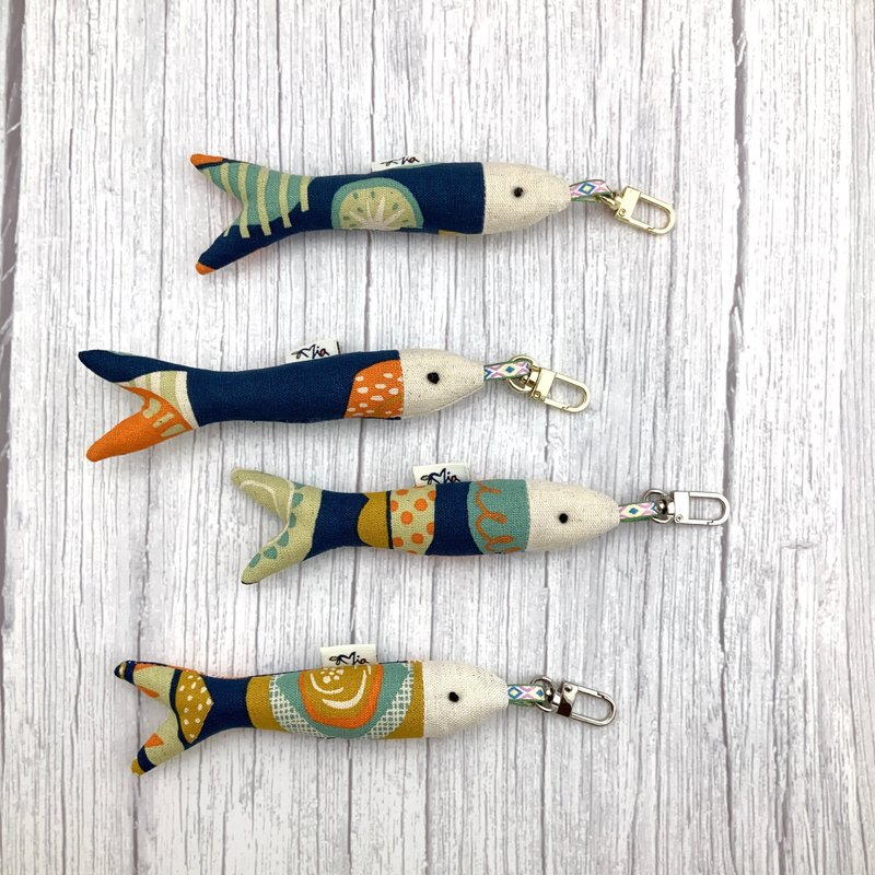 Fish pendant/key ring/school bag identification/luggage identification - Charms - Cotton & Hemp 