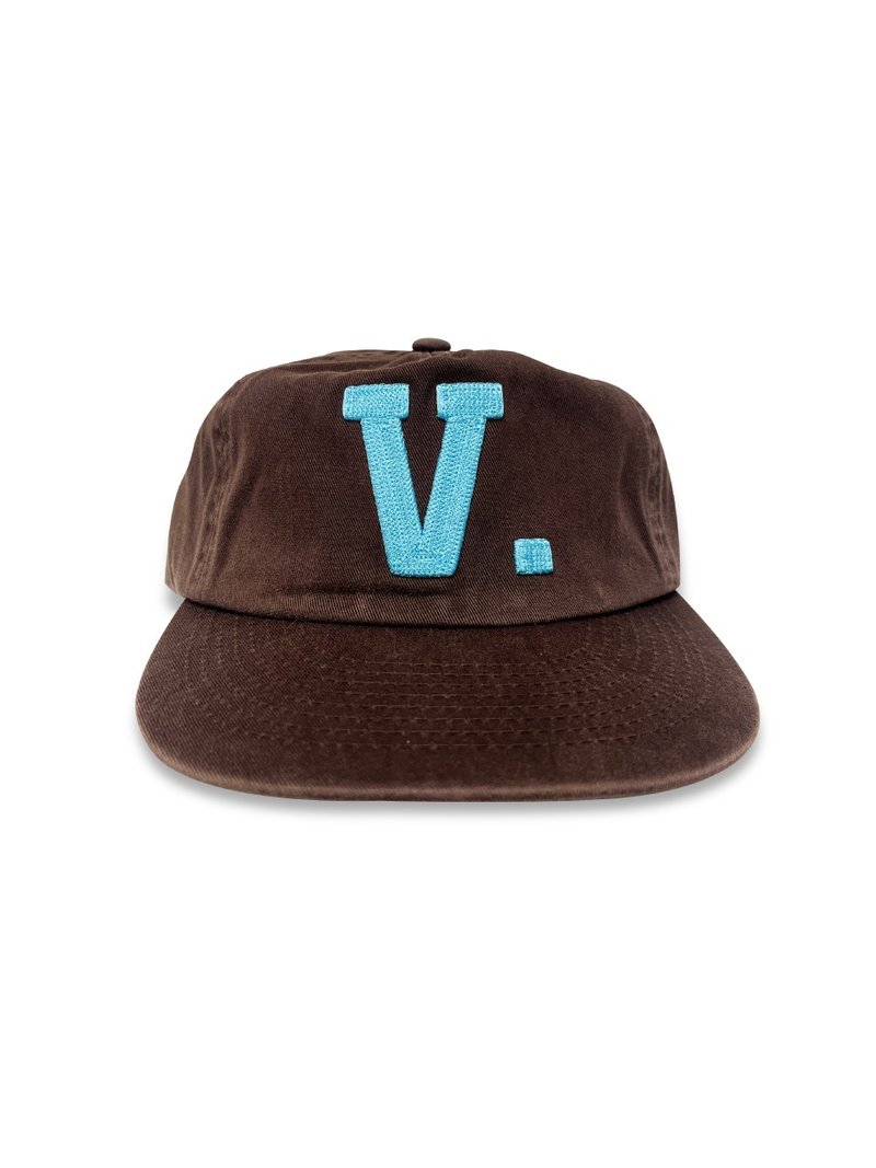 棕色圆点标志棒球帽 - 帽子 - 棉．麻 咖啡色