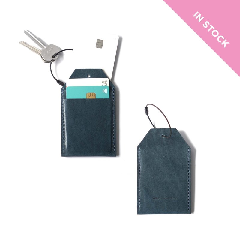 WIRE PASS CASE / ワイヤーパスケース - 證件套/識別證套 - 真皮 藍色