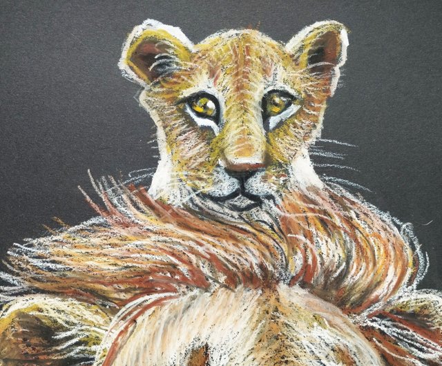ライオン　動物　アニマル　油画　油絵 Amazon.co.jp: Canorna 油絵 【ライオン】動物 カラフルな動物