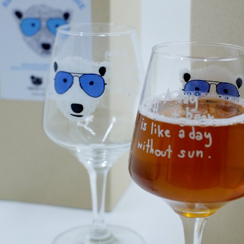 ABEARABLE BEAR LOVE SUNSHINE, Craft Beer Glass