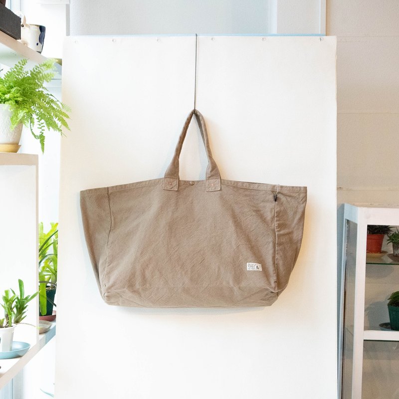 Stylist Bag [Beige] (VC-15) - กระเป๋าแมสเซนเจอร์ - ผ้าฝ้าย/ผ้าลินิน สีกากี